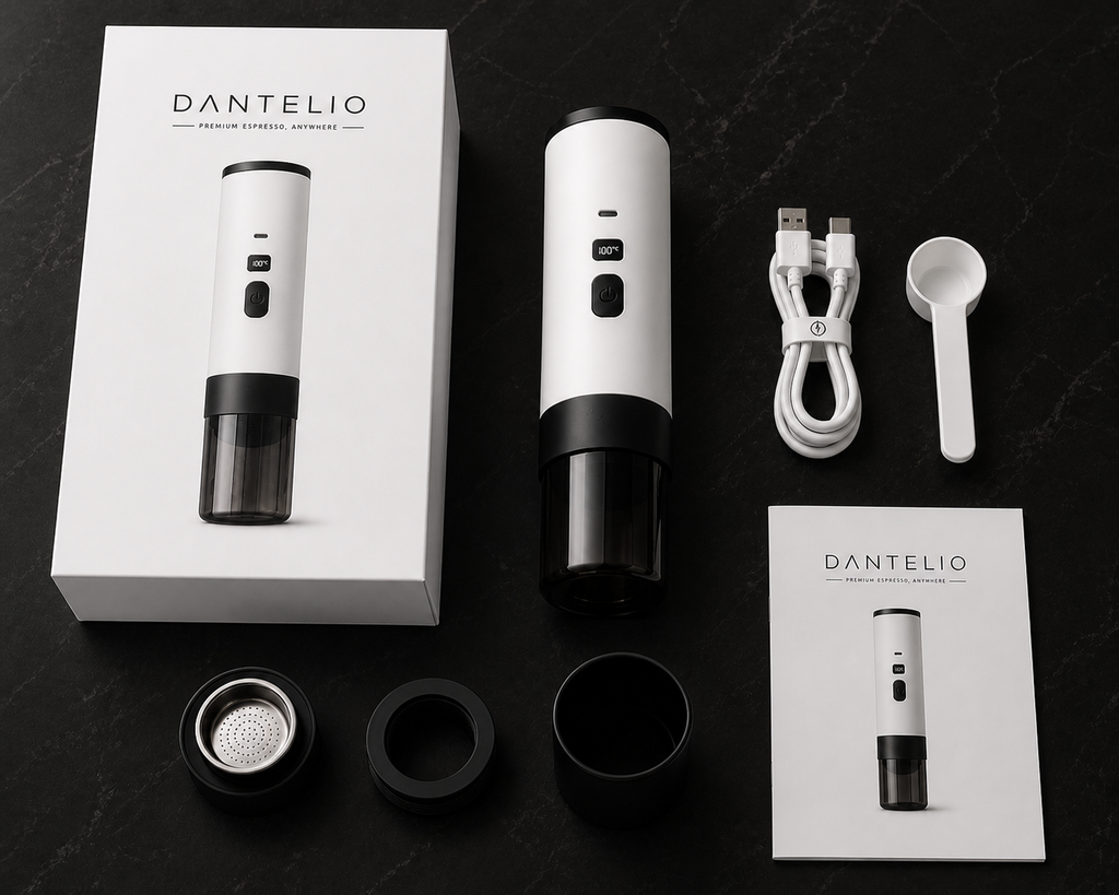 Dantelio One machine à espresso portable - espresso en 60 secondes partout